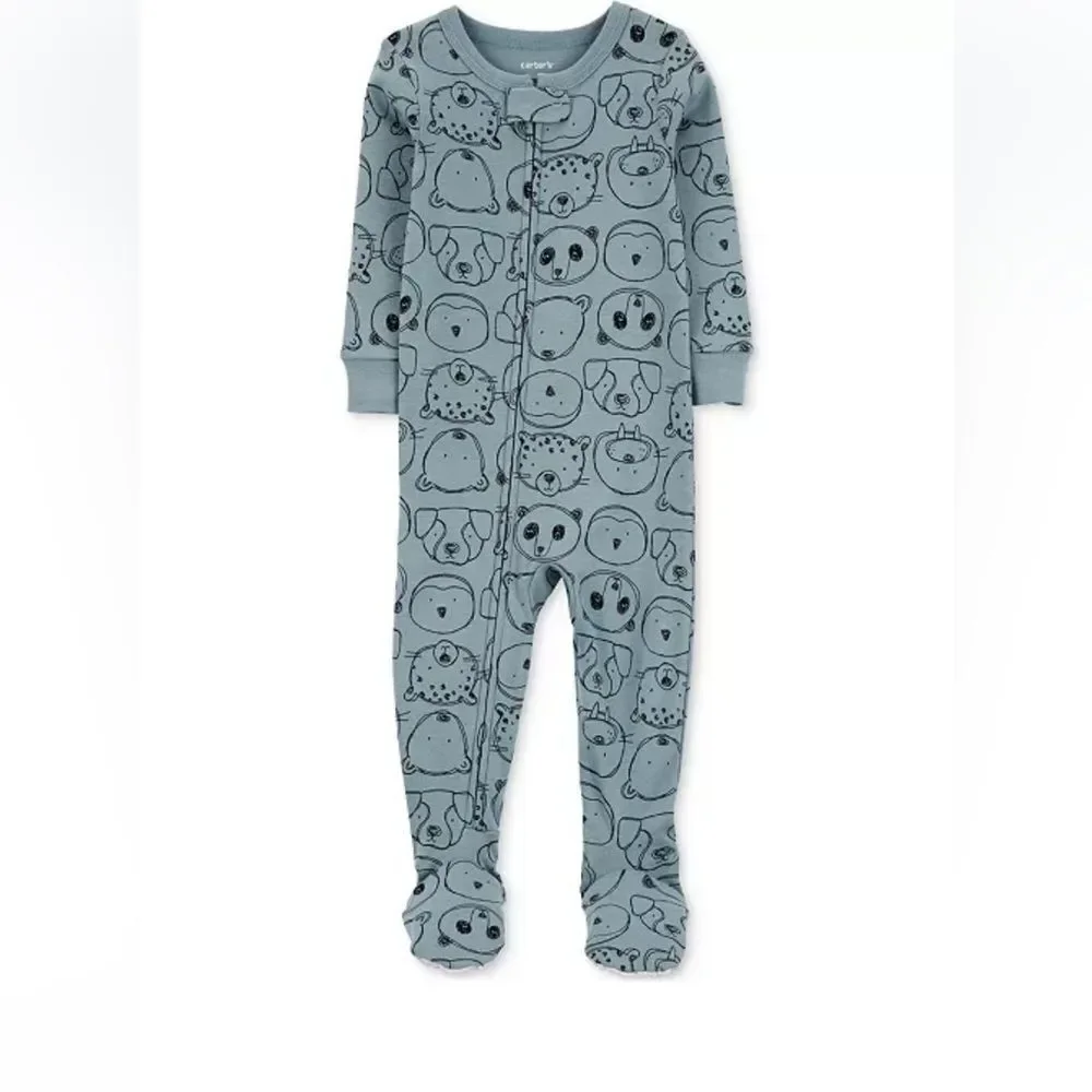 Carter's Toddler Boys 1-Piece Footed Pajama Animal print multiple sizes NWT
